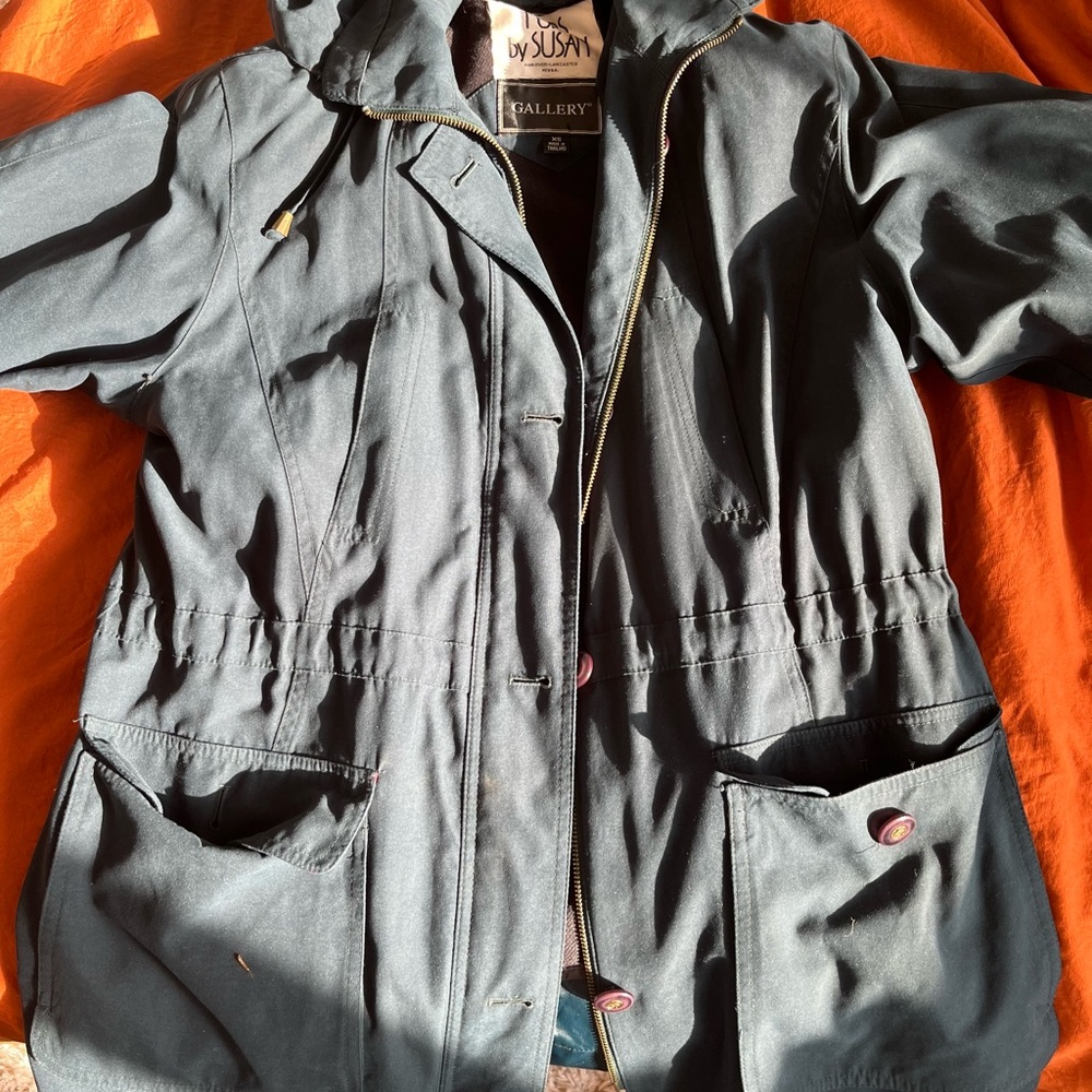 Gallery by Susan Hooded Jacket - Dark Green